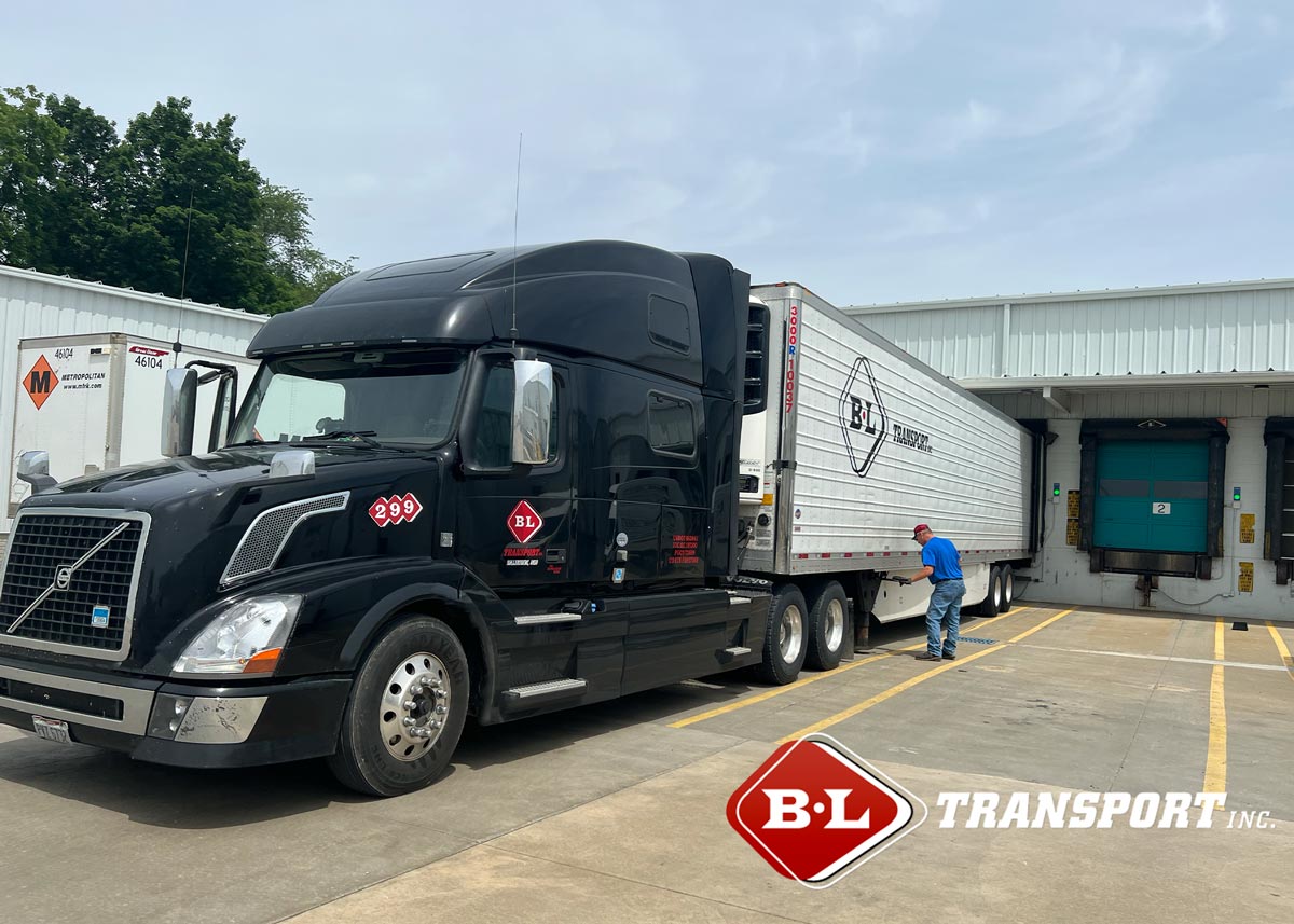 B & L Transport black truck